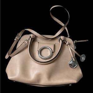 Calvin Klein Tan Shoulder Bag with Slouchy Design